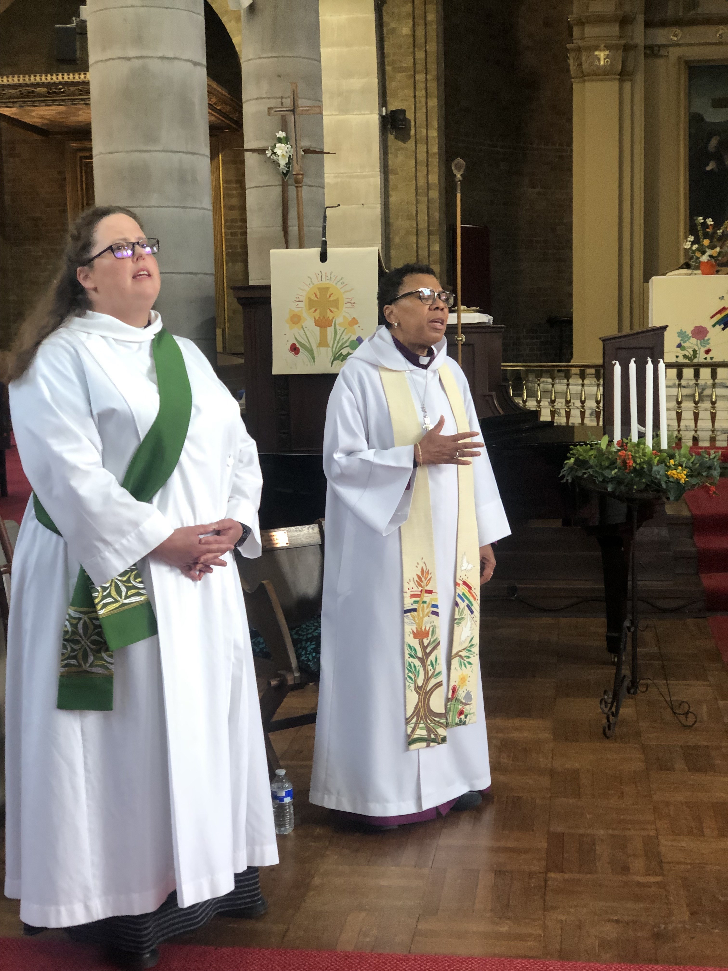 Emma and Rosemarie worshipping