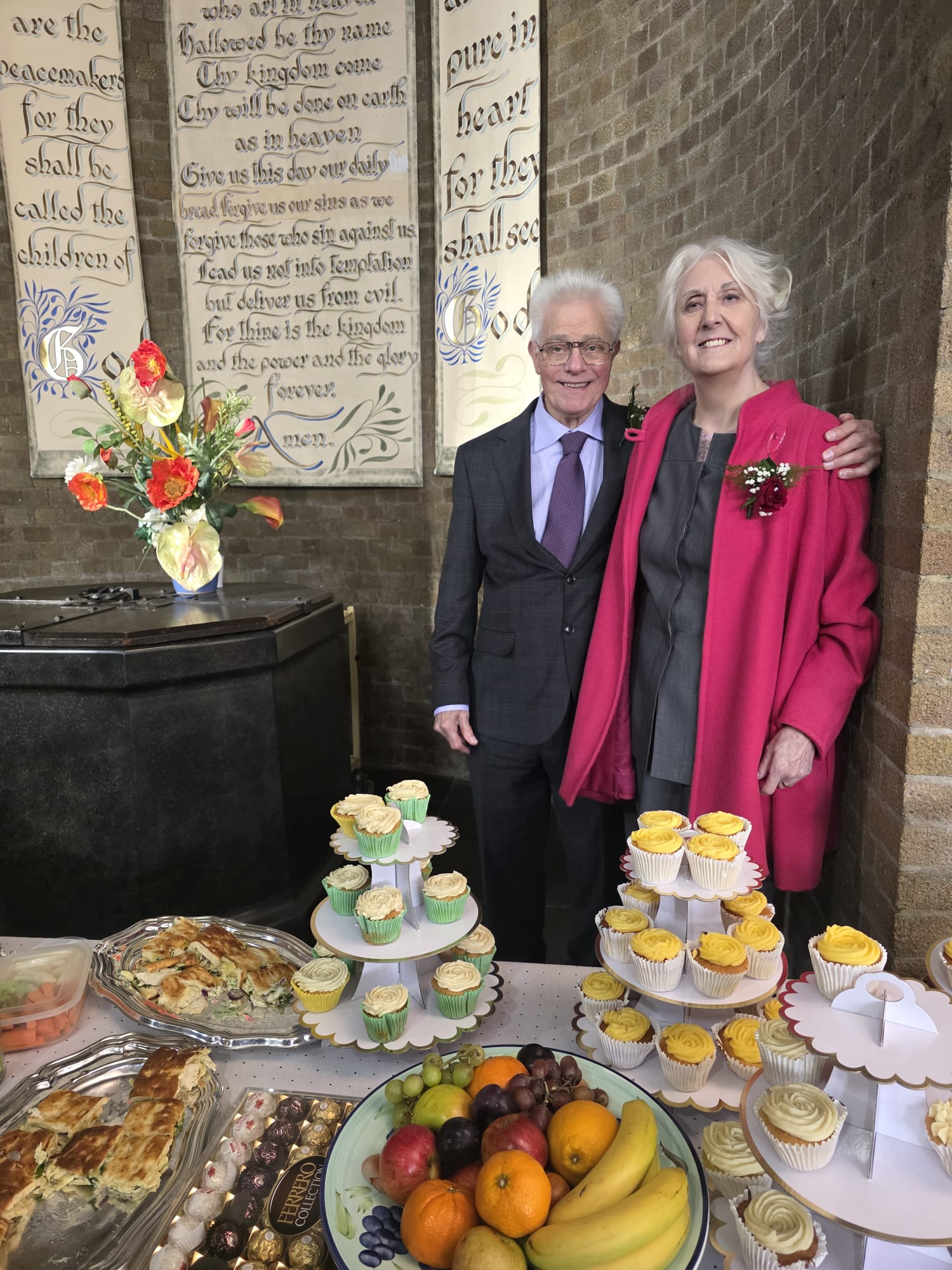 Howard and Betty with the food