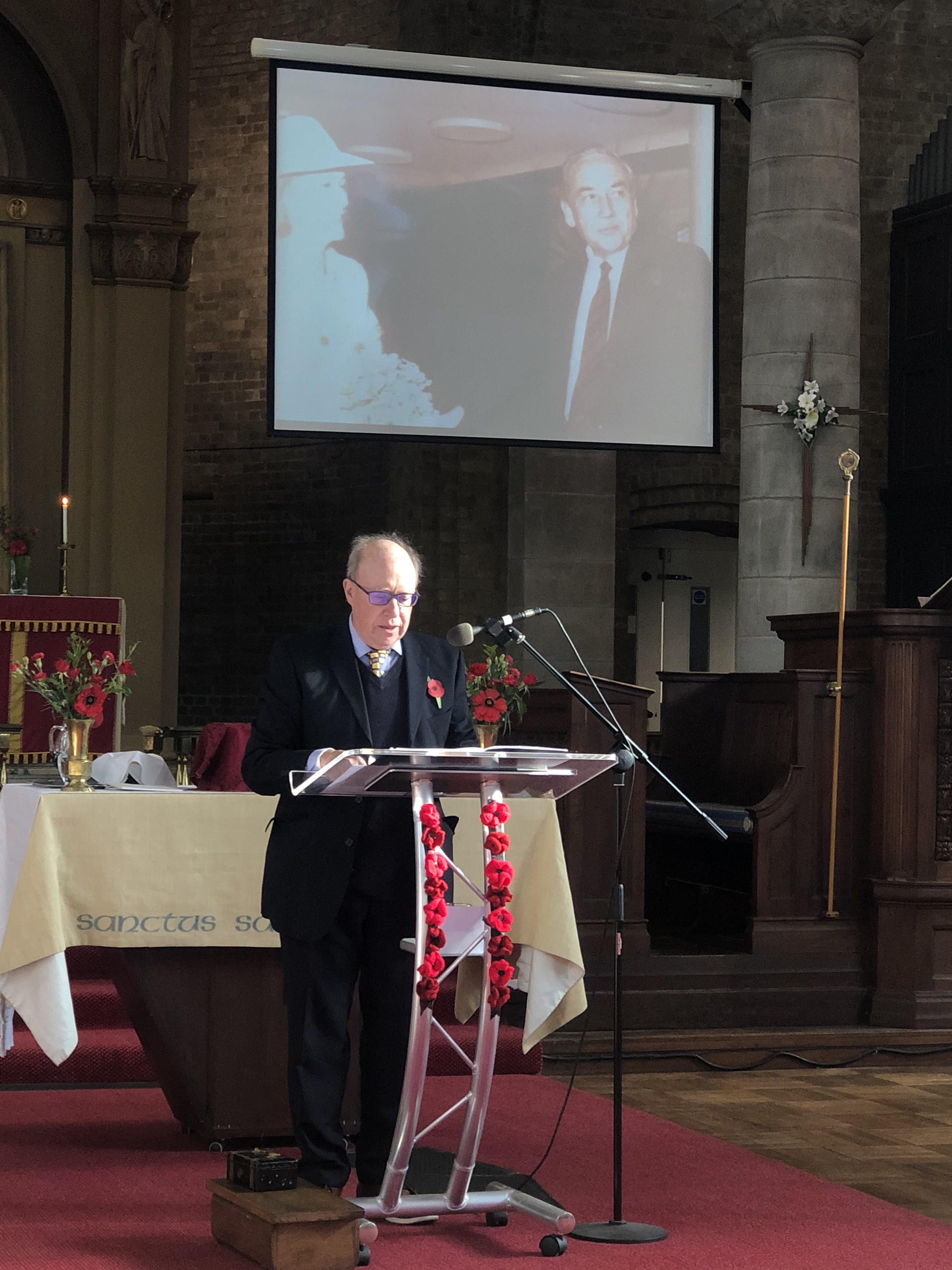 Colin Jones reading tribute to