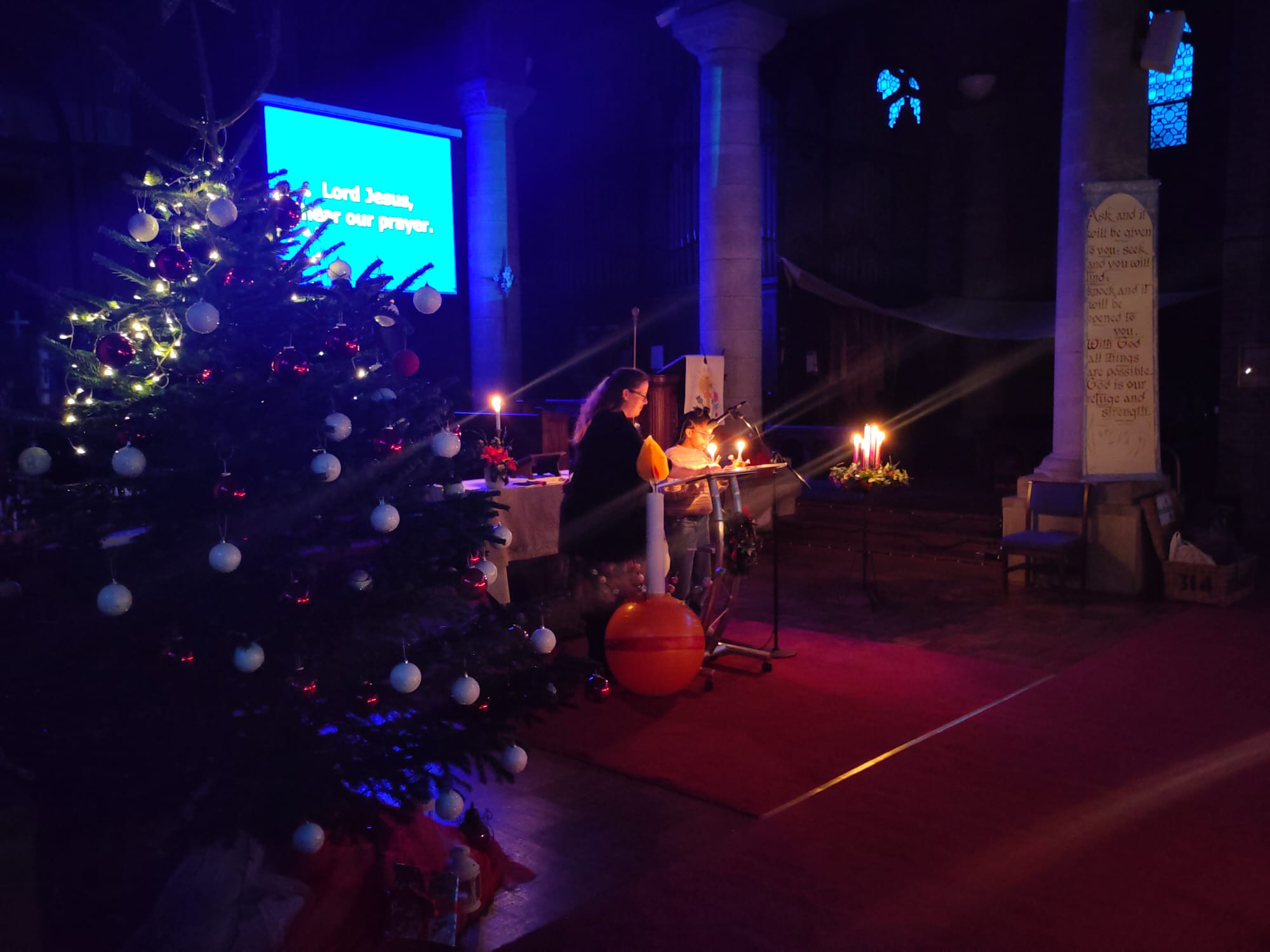 Christingle Service Emma and C