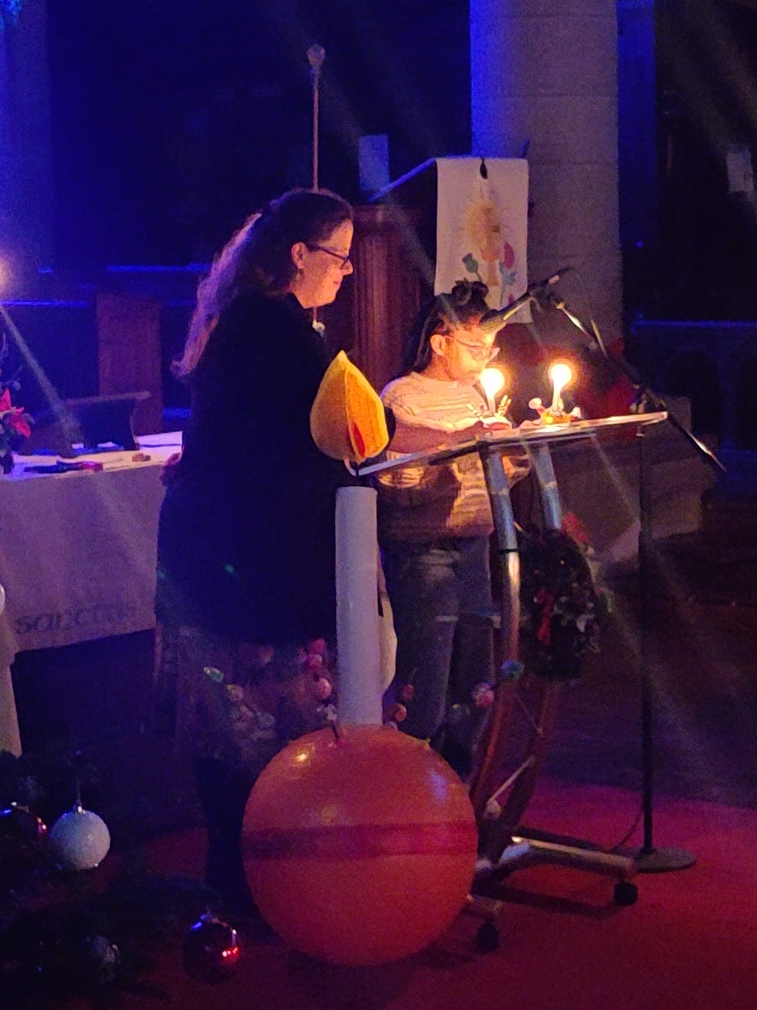 Christingle Service Emma and C