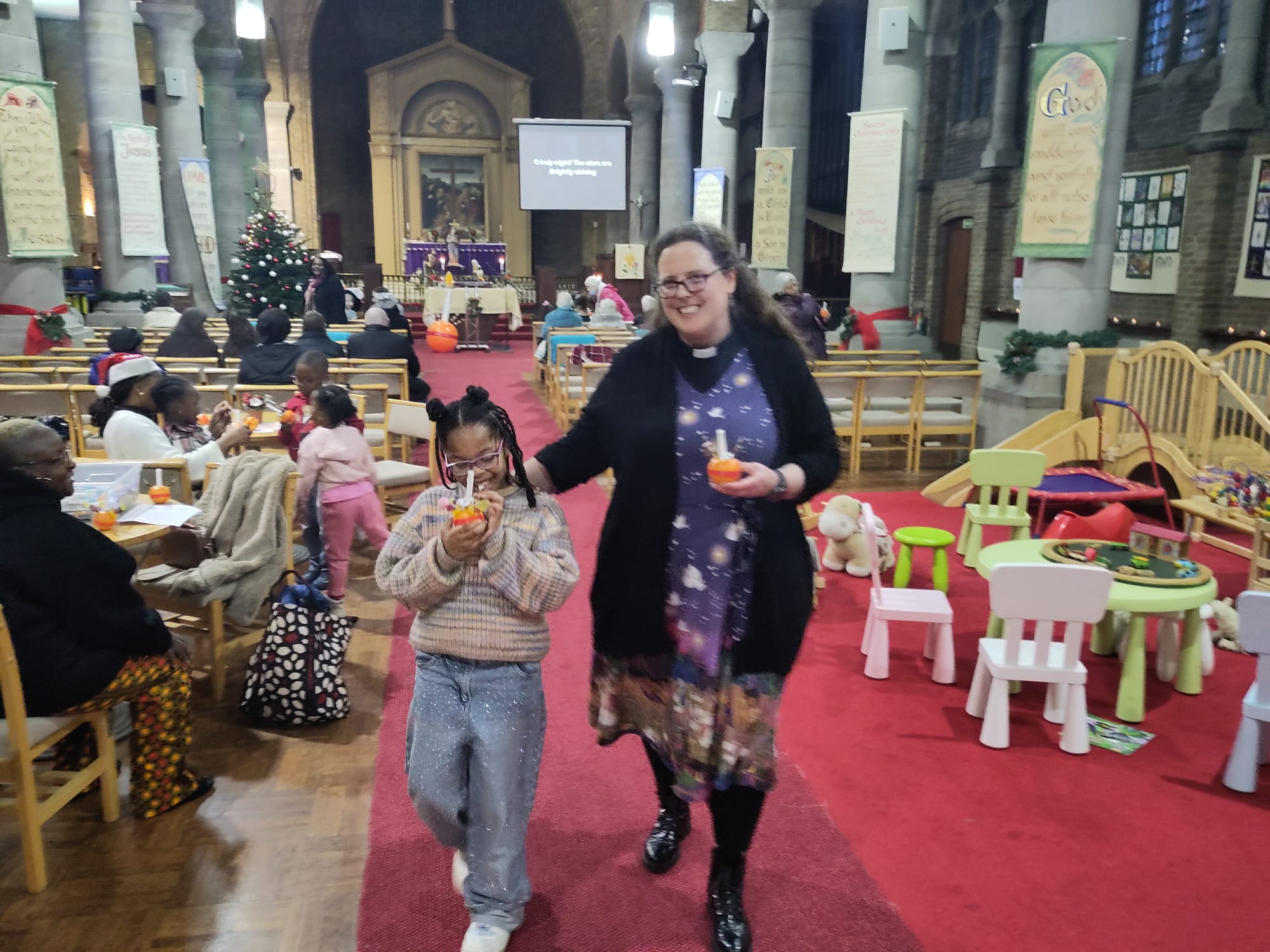 Christingle Service Emma and C