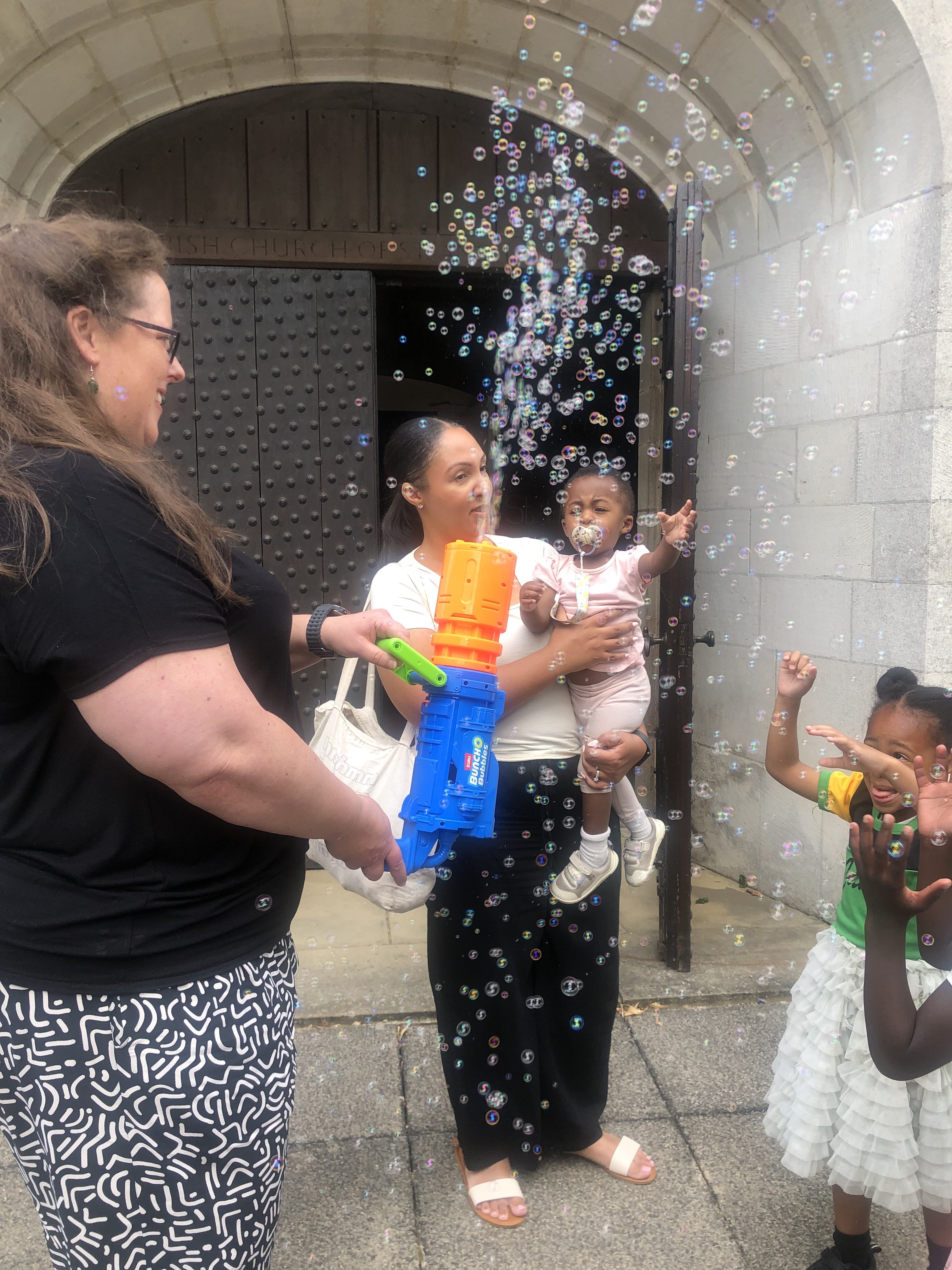BBQ Bubbles and baby