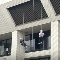 Anna abseils down St Thomas' Hospital for cancer charity